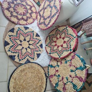 Handmade straw trays